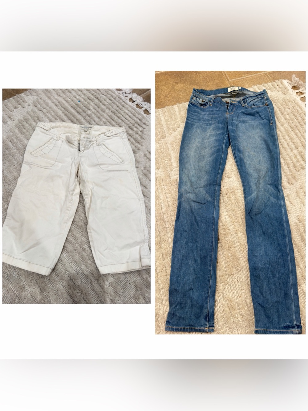Abercrombie & Fitch Cream Casual Pants
